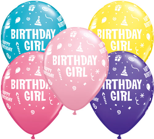 Μπαλόνια Λάτεξ 11 Birthday Girl /25 τεμ