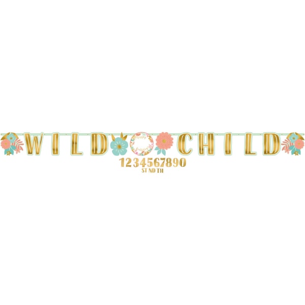 Γιρλάντα Γράμματα Boho Birthday Wild Child Personalizable / 320 x 25.4 εκ