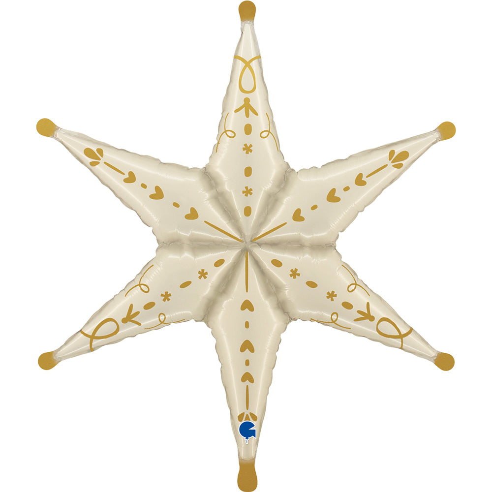 20" Μπαλόνι Αστέρι για Γιρλάντα - Σαμπανιζέ (3 τεμ)