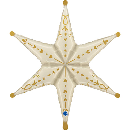 20" Μπαλόνι Αστέρι για Γιρλάντα - Σαμπανιζέ (3 τεμ)