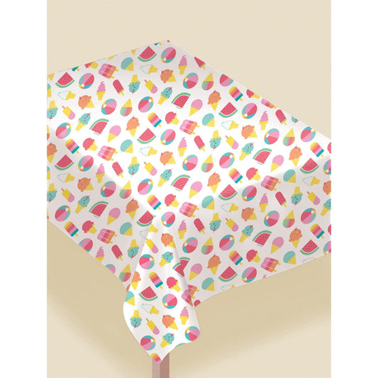 Τραπεζομάντηλο Just Chillin' Flannel Backed 132 x 228 εκ - Παγωτό