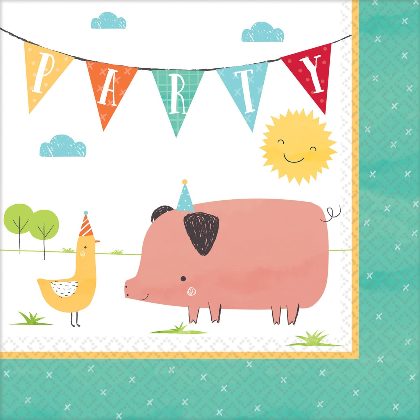 Χαρτοπετσέτες φαγητού 33εκ Ζωάκια Φάρμας Barnyard Birthday /16 τεμ