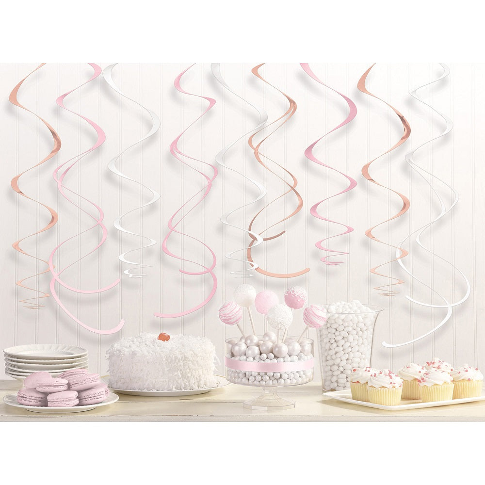Κρεμαστά Διακοσμητικά 55.8 εκ Rose Gold Blush /12 τεμ