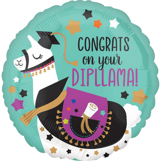 Μπαλόνι Φοιλ 17 Congrats On Your Dipllama /43 εκ