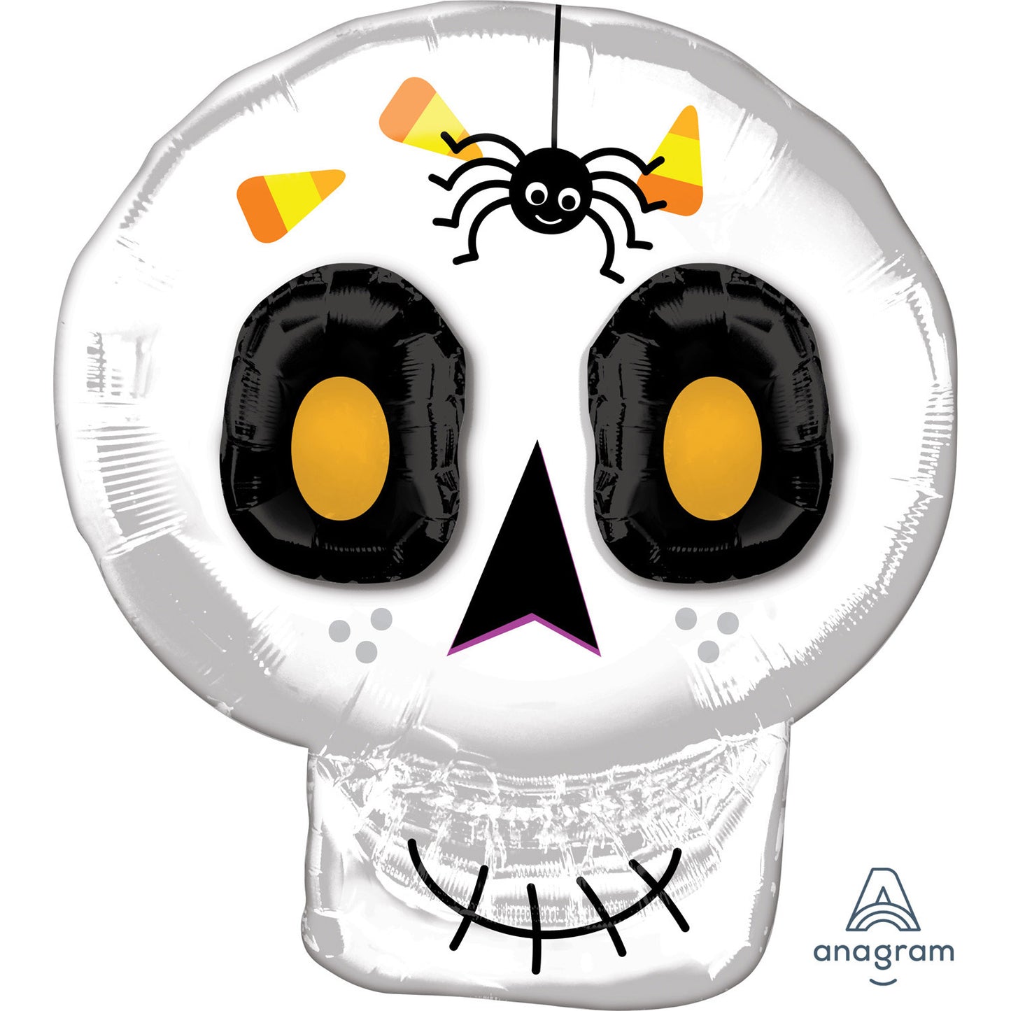 Μπαλόνι Φοιλ Σχήμα 3D effect Cute Halloween Skull / 63 εκ - Νεκροκεφαλή