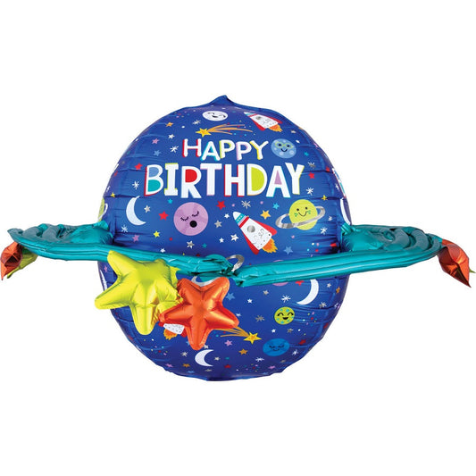 Μπαλόνι Φοιλ UltraShape Happy Birthday Colorful Galaxy / 73 x 50 εκ
