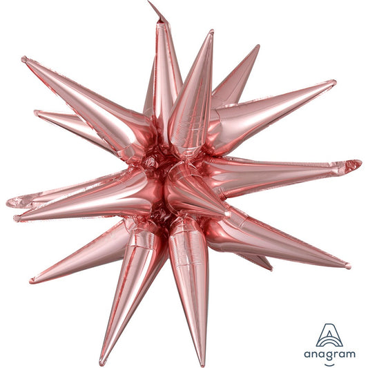Μπαλόνι Φοιλ Multi Magic Star Ροζ  Χρυσό / 76εκ x 88εκ