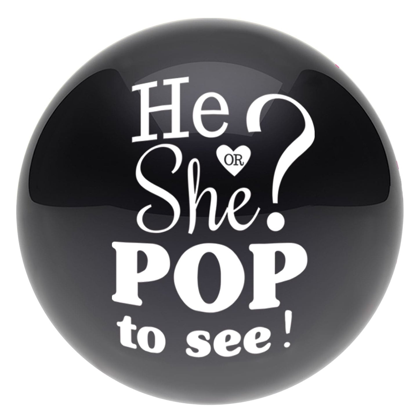 Μπαλόνι Λάτεξ 24 Μαύρο με Ερωτηματικό Gender Reveal / 61 εκ