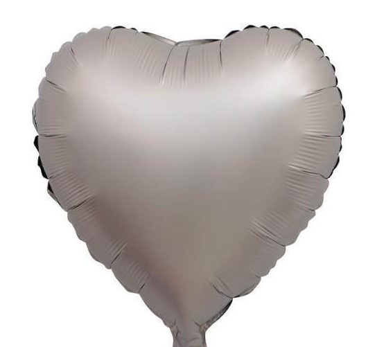 22" Μπαλόνι Chrome Καρδιά Ασημί