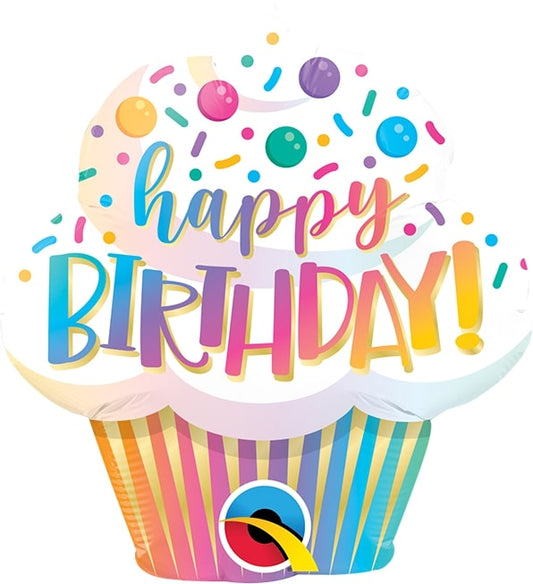 Μπαλόνι Φοιλ Μίνι Σχήμα 14 Birthday Ombre Cupcake / 36 εκ