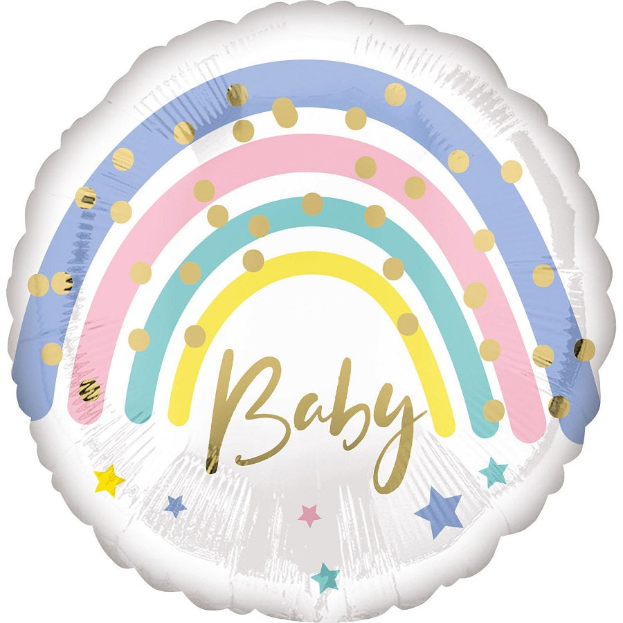 Μπαλόνι Φοιλ 17 Pastel Rainbow Baby / 43 εκ