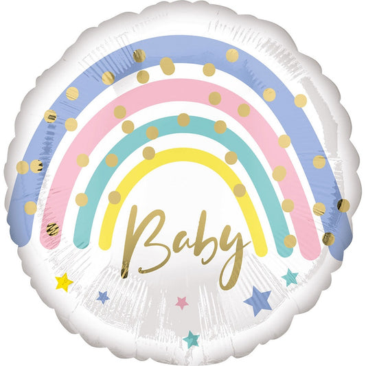 Μπαλόνι Φοιλ 17 Pastel Rainbow Baby / 43 εκ