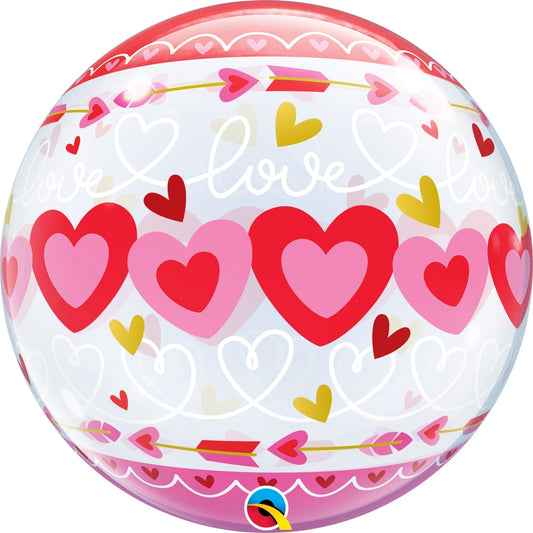 Bubble Μονό 22 Love Connected Hearts / 56 cm