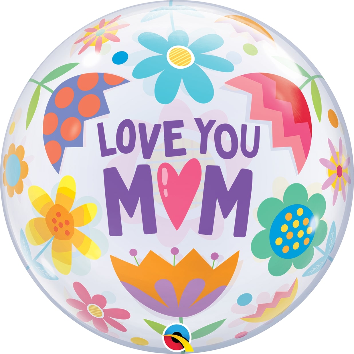 Bubble Μονό 22 Love You Mom Flowers / 56 εκ