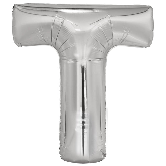Μπαλόνι Φοιλ Γράμμα T Ασημί