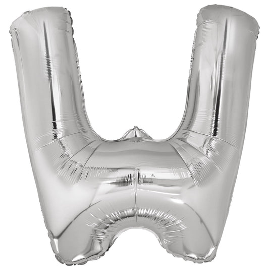 Μπαλόνι Φοιλ Γράμμα W Ασημί