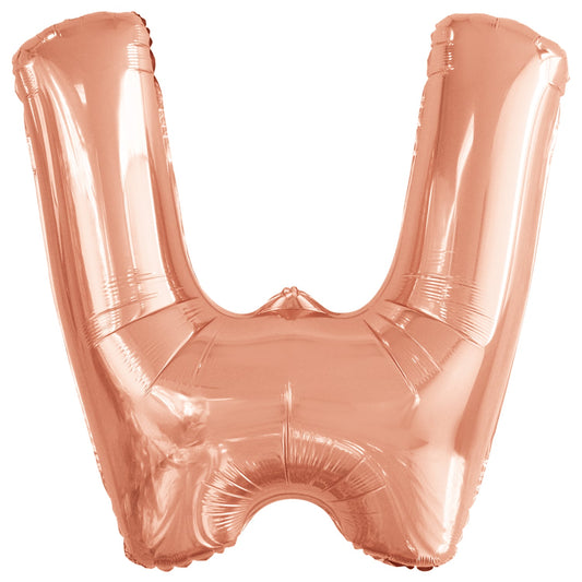 Μπαλόνι Φοιλ Σχήμα Γράμμα W Ροζ  Χρυσό