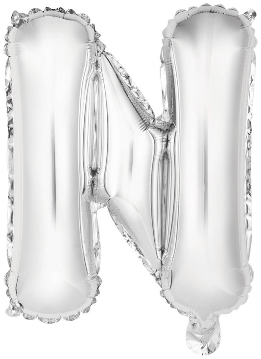 Μπαλόνι Φοιλ Μίνι Γράμμα N Ασημί