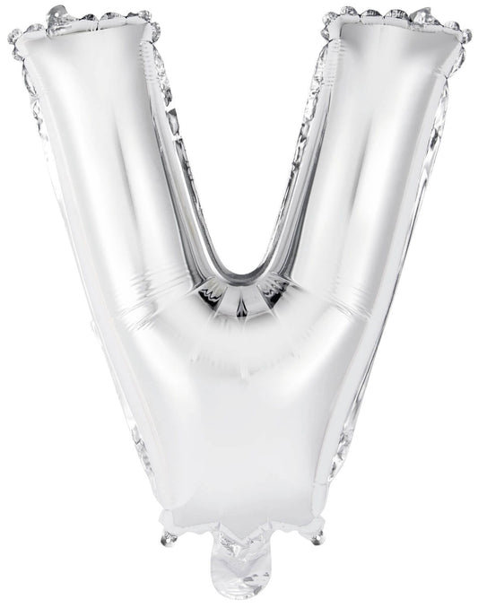 Μπαλόνι Φοιλ Μίνι Γράμμα V Ασημί