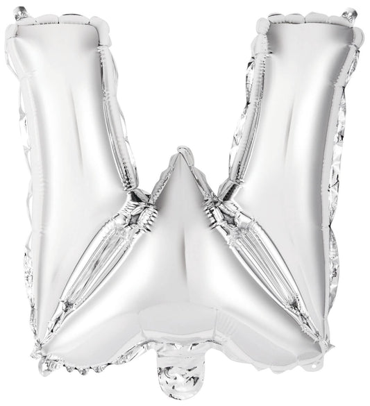 Μπαλόνι Φοιλ Μίνι Γράμμα W Ασημί