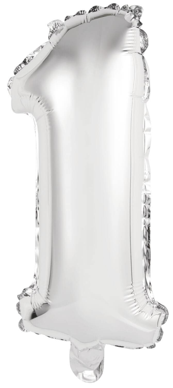 Μπαλόνι Φοιλ Μίνι Νούμερο 1 Ασημί / 35 εκ