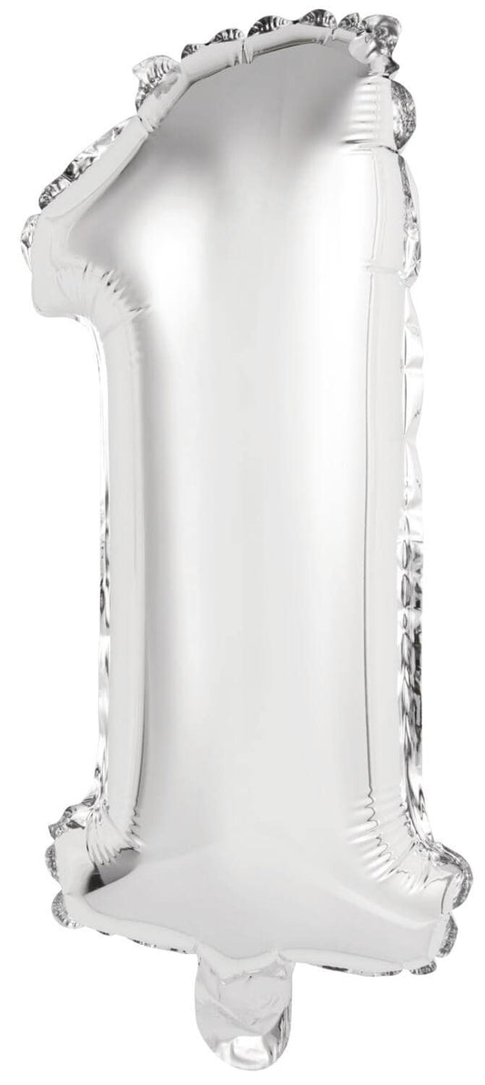 Μπαλόνι Φοιλ Μίνι Νούμερο 1 Ασημί / 35 εκ