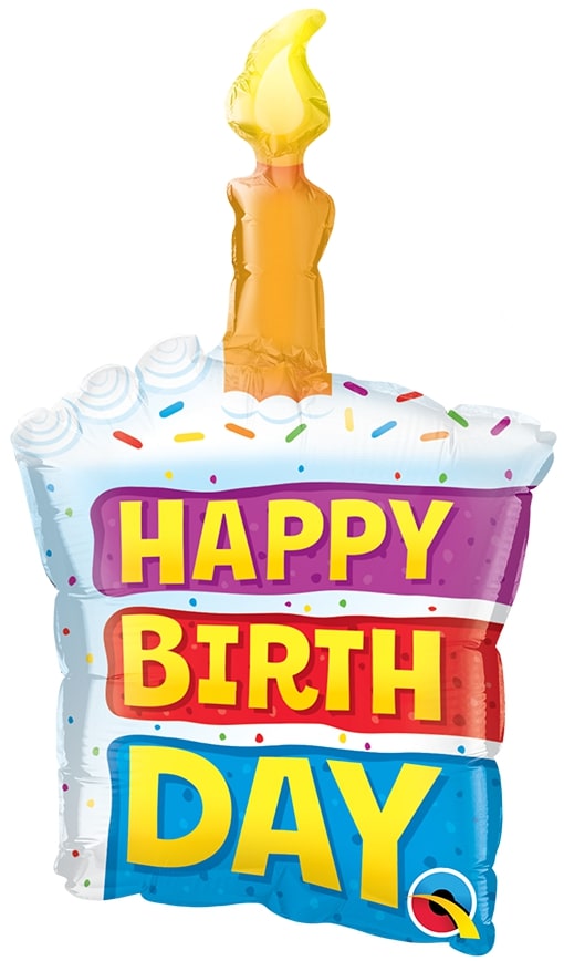 Μπαλόνι Φοιλ Μίνι Σχήμα 14 Birthday Rainbow Cake & Candle / 36 εκ