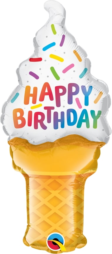 Μπαλόνι Φοιλ Μίνι Σχήμα 14 Birthday Ice Cream Cone - Παγωτό