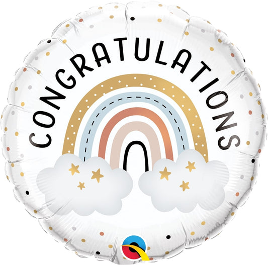 Μπαλόνι Φοιλ 18 Congratulations Boho Rainbow / 45εκ