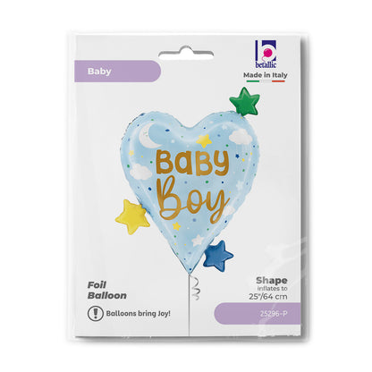 25" Μπαλόνι Καρδιά Baby Boy Stars