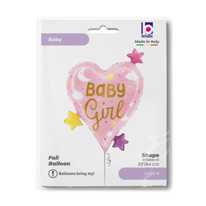 25" Μπαλόνι Καρδιά Baby Girl Stars