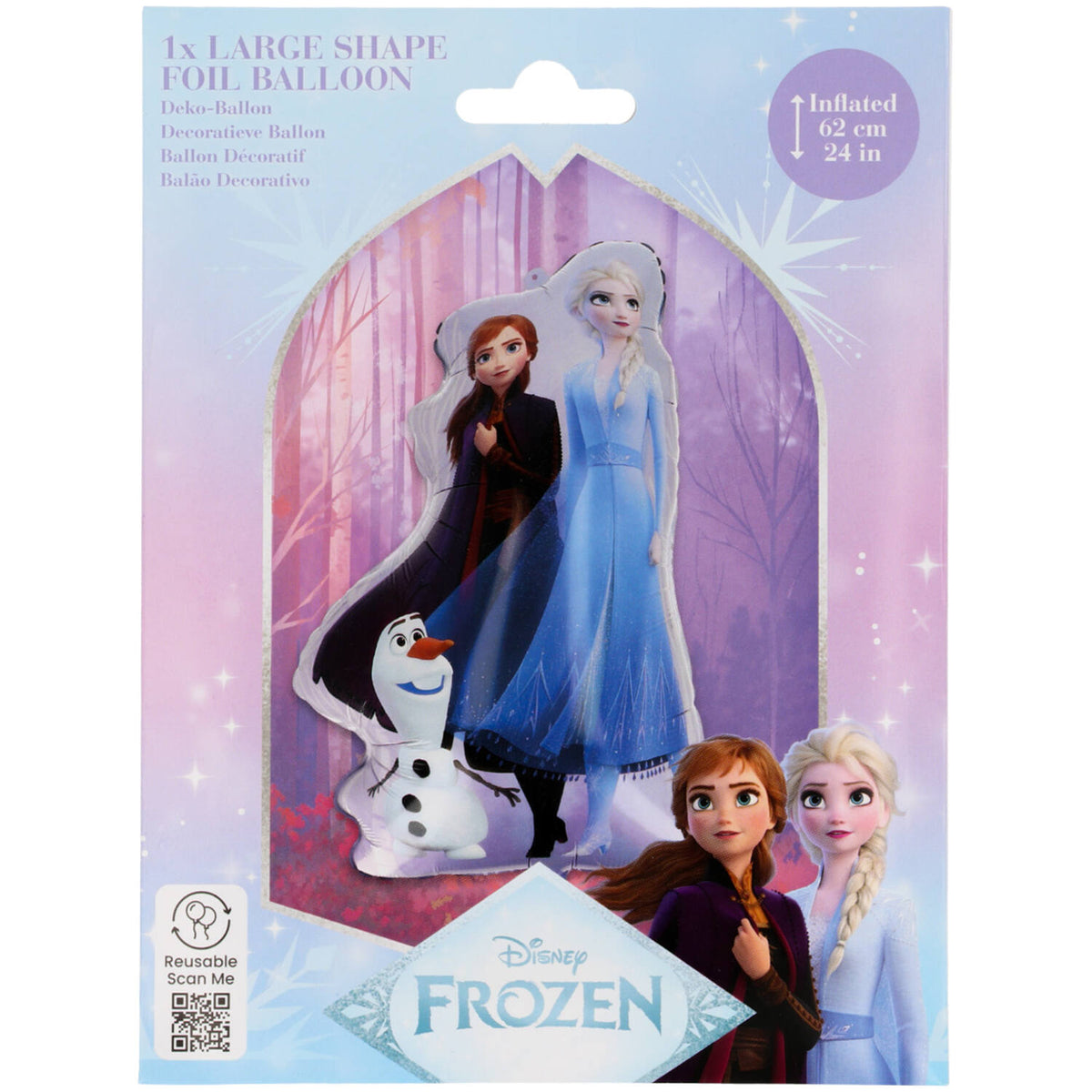25" Μπαλόνι Frozen - Έλσα Άννα & Όλαφ