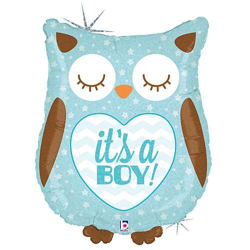 26" Μπαλόνι γέννησης Κουκουβάγια boy