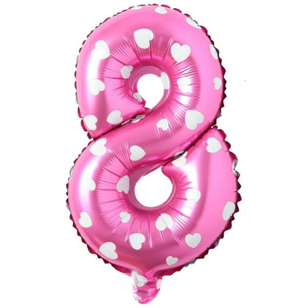 Mini Shape Μπαλόνια Αριθμοί Φούξια 40 cm – 16″