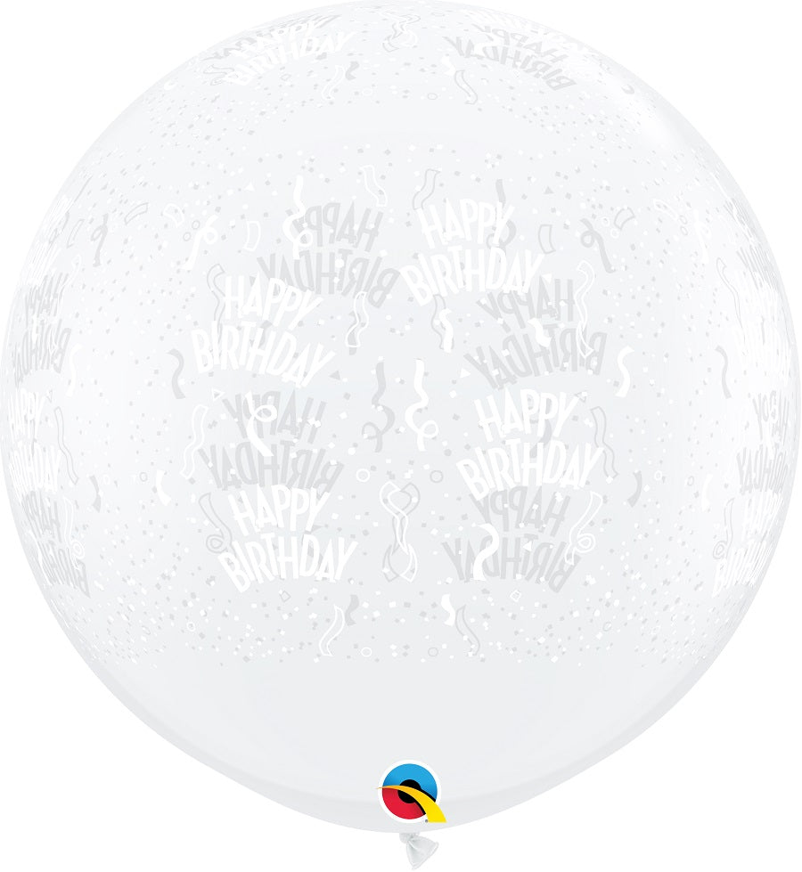 3Π Happy Birthday A-Round Διάφανο /2 τεμ