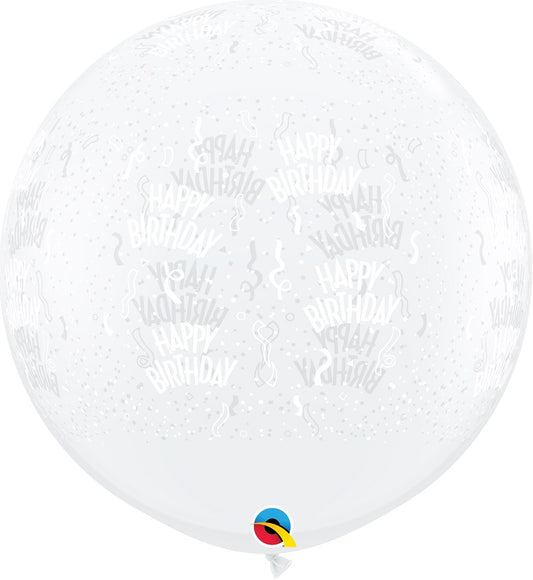 3Π Happy Birthday A-Round Διάφανο /2 τεμ