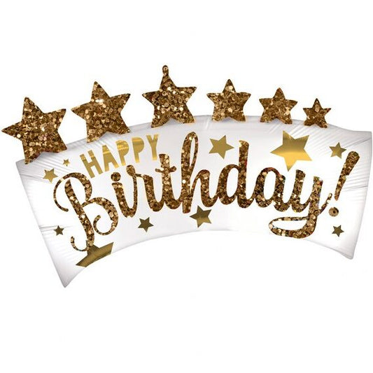 28" Μπαλόνι γενεθλίων Banner με αστέρια