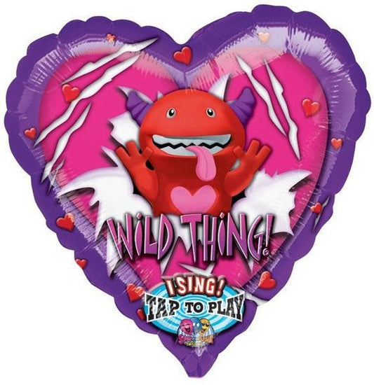 29'' Μπαλόνι Καρδιά 'Wild Thing' που τραγουδάει