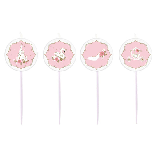 Κεριά Μίνι Πριγκίπισσα  Princess for a Day 7εκ. ύψος / 4 τεμ