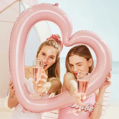 29" Μπαλόνι ροζ Heart Frame