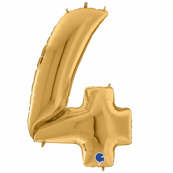 Μπαλόνια Αριθμοί Γίγας Χρυσό 163 cm – 64″