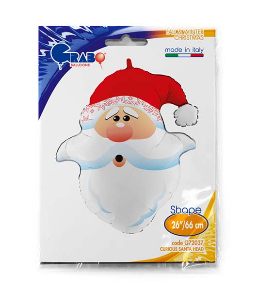 30" Μπαλόνι κεφάλι Άγιου Βασίλη