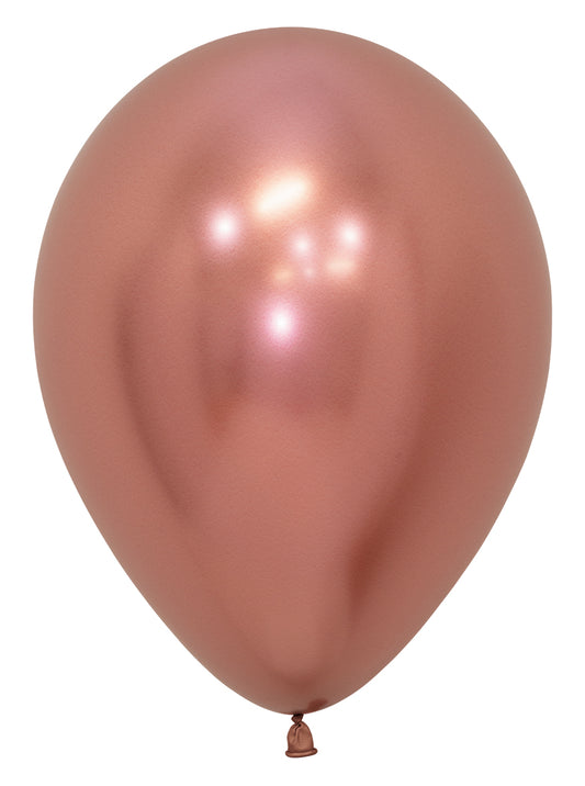 Μπαλόνια Λάτεξ 12 Ροζ Χρυσό Reflex / 50 τεμ