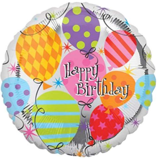 32" Μπαλόνι Happy Birthday με μπαλονάκια