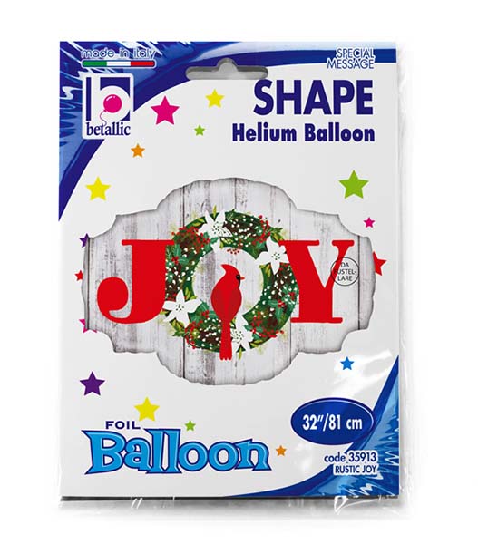 32" Μπαλόνι Ρουστίκ Πινακίδα "Joy"
