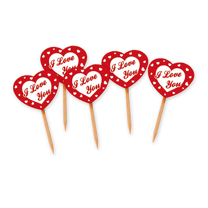 25 Picks I Love  You 4.5 x 6.5 cm.