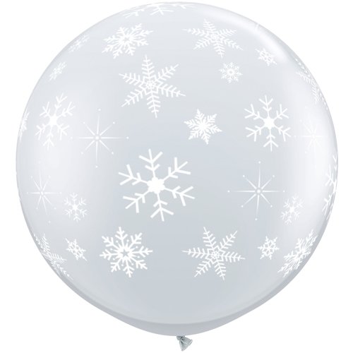Μπαλόνι 3Π Διάφανο Snowflakes a Round - Χιονονιφάδες