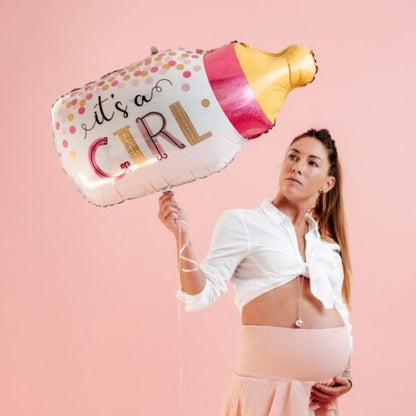 33" Μπαλόνι γέννησης It's a Girl Μπιμπερό με κομφετί