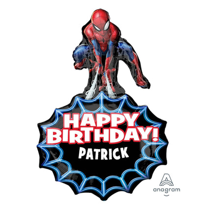 34'' Μπαλόνι γενεθλίων Spiderman Personalized