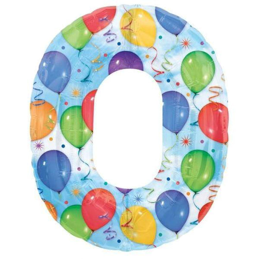 34" Μπαλόνι Αριθμός 0 balloons